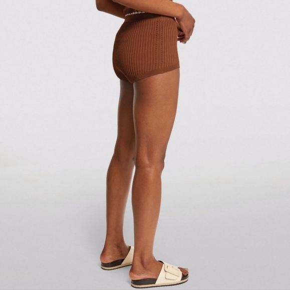 NWT ♡ SANDRO PARIS ♡ Ribbed Knit Lingerie Sleepwear Shorts SIZE 40 (MEDIUM) - Picture 7 of 16